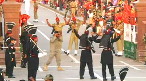 Flag lowering ceremony held at Wagah border