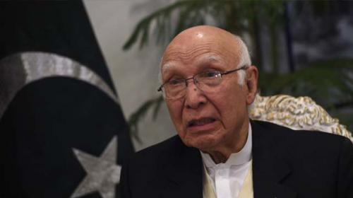 Modi government’s policy is anti-Pakistan: Aziz 