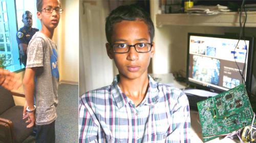Muslim boy arrested for bringing clock to Texas school, hashtag #IStandWithAhmed goes viral