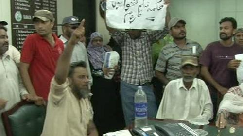 Protestors demanding salaries, barge into KMC administrator’s office