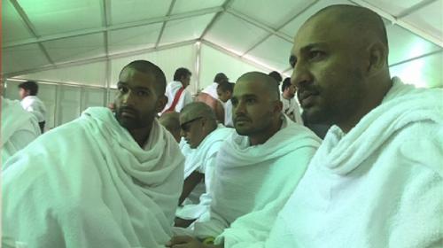 Pakistani cricketers Azhar Ali, Sarfaraz Ahmed and Asad Shafiq performing Hajj 