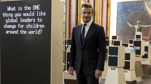 David Beckham launches UN appeal to protect kids