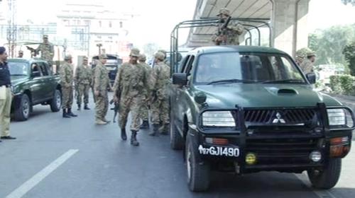 Distribution of election material under Pak Army watch