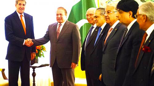 Nawaz briefs Kerry on Indian involvement in destabilising Pakistan 