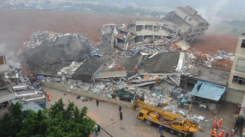 China landslide leaves 91 missing, sparks gas explosion