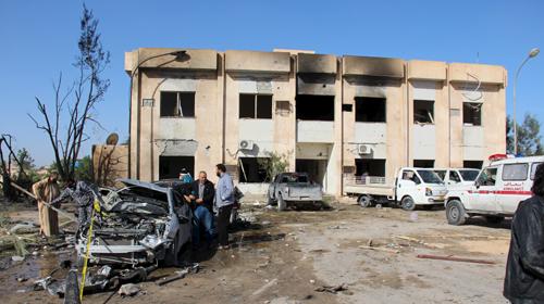 IS militants claim Libyan police centre bombing