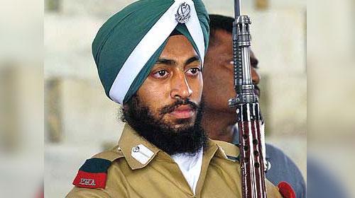 A Pakistani Sikh in khaki uniform