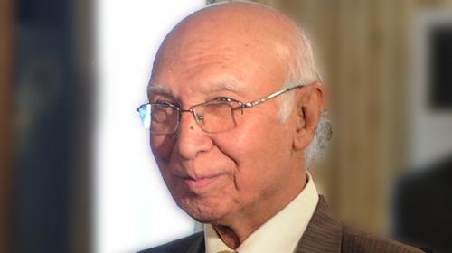 Pakistan fully supports Afghan Reconciliation process: Sartaj Aziz