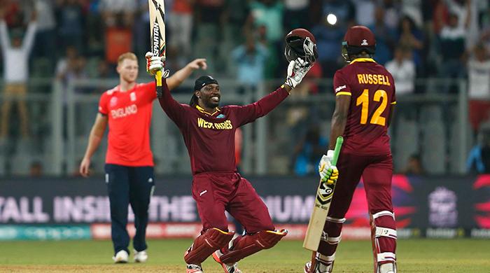 Gayle smashes first WT20 ton as Windies beat England by 6 wickets