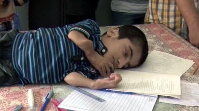 Sky is the limit, for severely disabled Abdul Baqi who appeared for board exam in Karachi