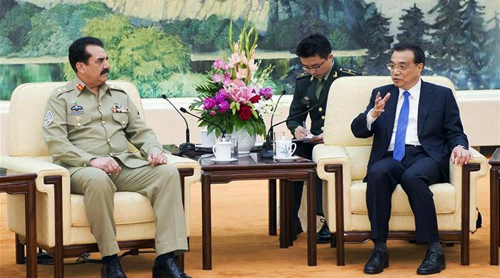 Chinese PM meets COAS, says CPEC conducive to regional prosperity