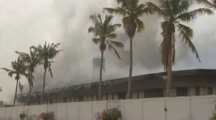 PIA township building fire intensifies at Karachi Airport