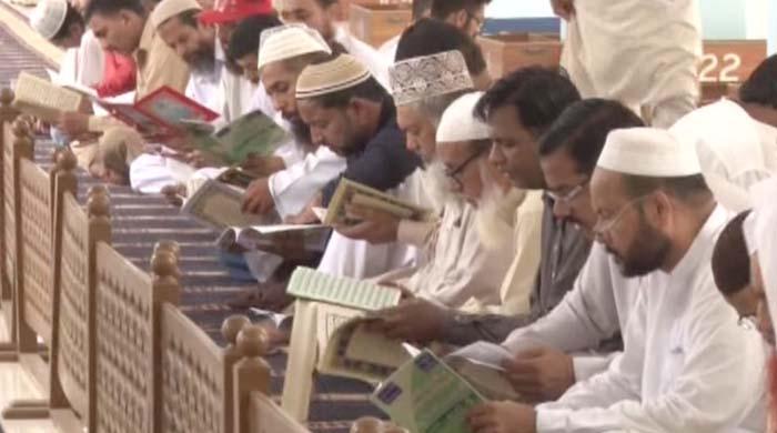 Edhi's Soyam held at Karachi's Memon Masjid