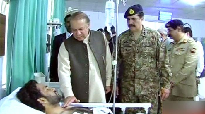 PM Nawaz arrives in Quetta, visits injured at Civil Hospital