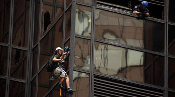 Trump Tower climber captured after three-hour ascent