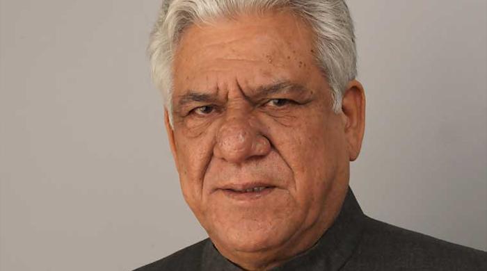 Om Puri in Pakistan to promote film