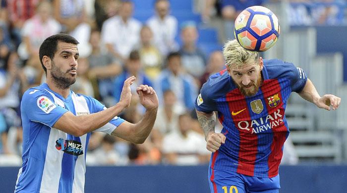 Messi double fires five-star Barca past Leganes