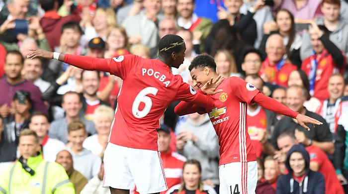 Pogba scores first goal for United
