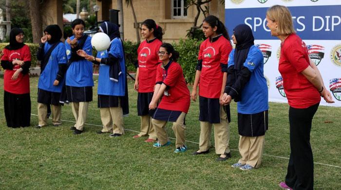 US Consul General Karachi hosts volleyball training for school girls