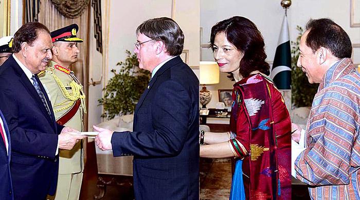 Three envoys designate present credentials to President