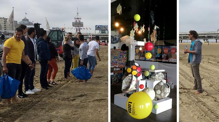 Dutch clean-up 'heroes' turn beach rubbish into art