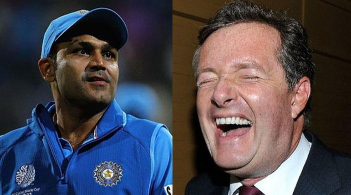 Journalist Piers Morgan corrects Sehwag's grammar on Twitter