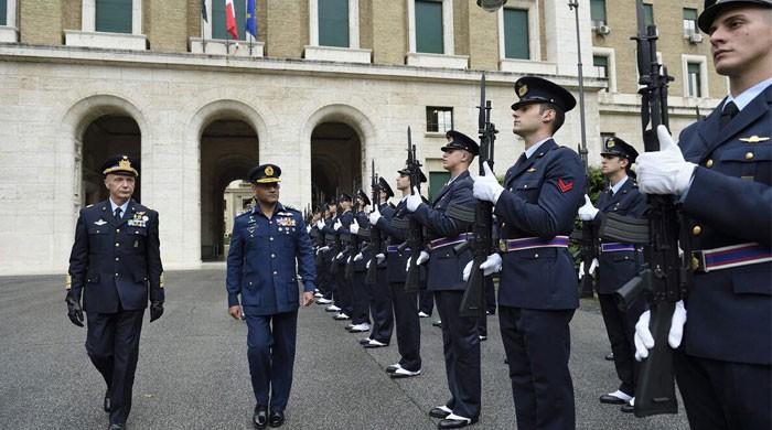 Air Chief Sohail Aman visits headquarters of Italian Air Force