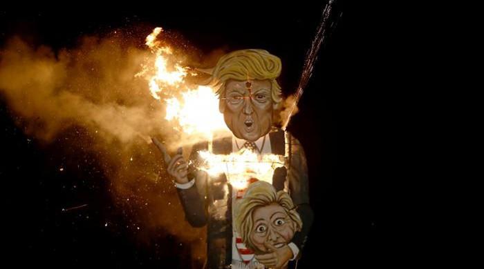 'You're fired' - Trump effigy feels the heat on UK bonfire night