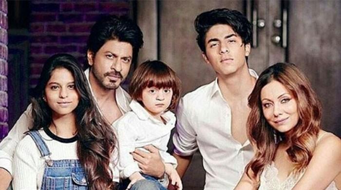 Abram makes his debut in the SRK family portrait