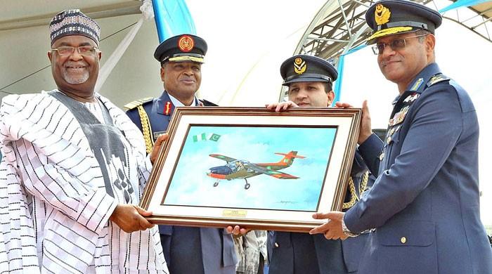 Pakistan hands over four Super Mushshak jets to Nigeria