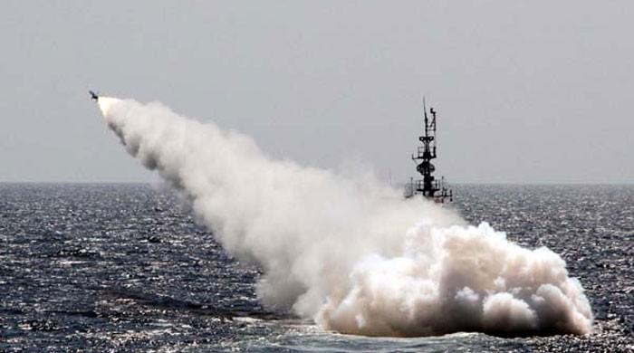 Pakistan Navy demonstrates live missile fire in Arabian Sea