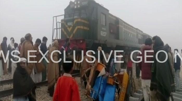 Motorcycle rickshaw collides with train, six school children killed