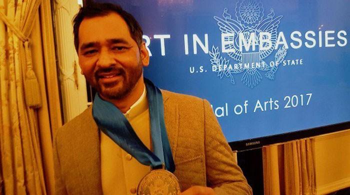 Pakistani artist becomes first to receive Medal of Arts by US State Dept