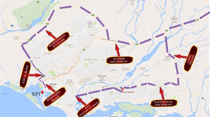 Sindh government issues alternative routes for heavy traffic