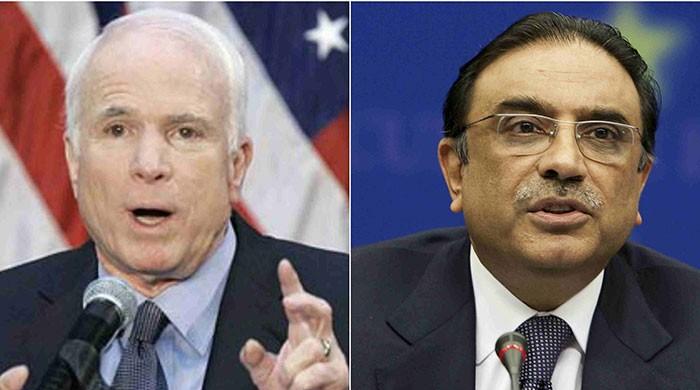 Zardari meets US Senator John McCain