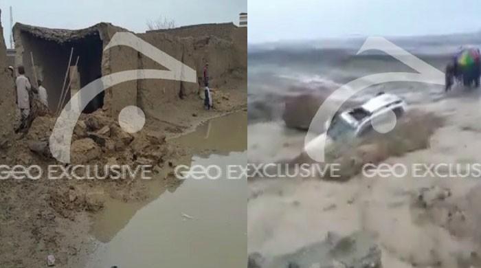 Torrential downpours trigger flash floods in Balochistan
