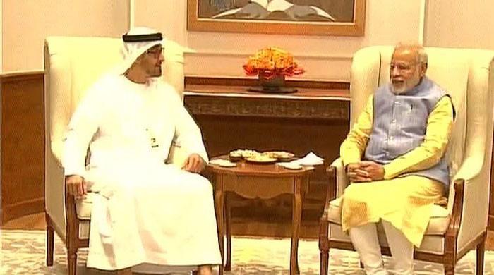 Abu Dhabi crown prince visits Indian presidential palace