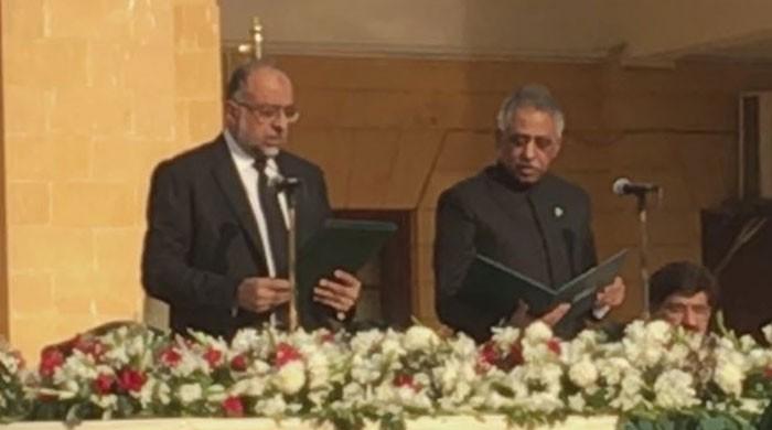 Image result for Muhammad Zubair sworn-in as Governor of Sindh