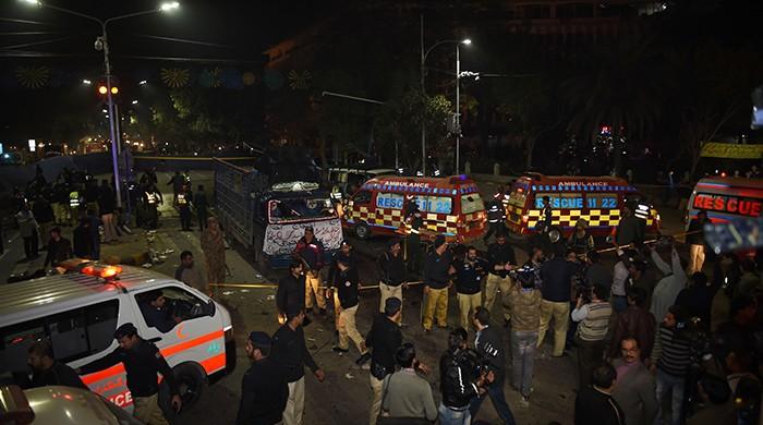 Police officials among 14 martyred in Lahore suicide bombing Police officials among 14 martyred in Lahore suicide bombing