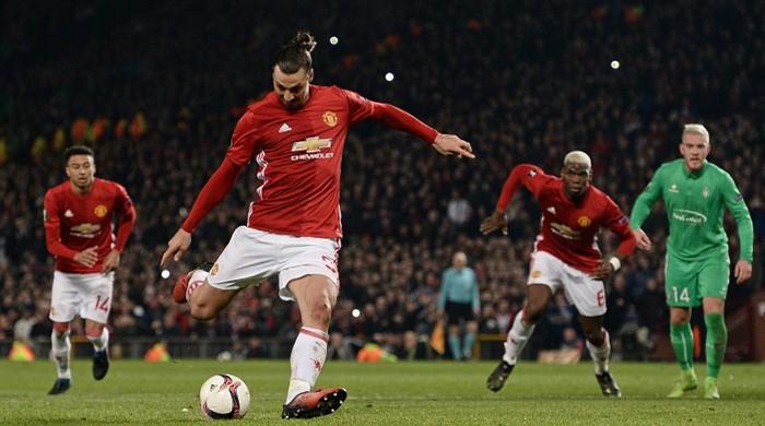 Hat-tricks for United's Ibrahimovic, Roma's Dzeko