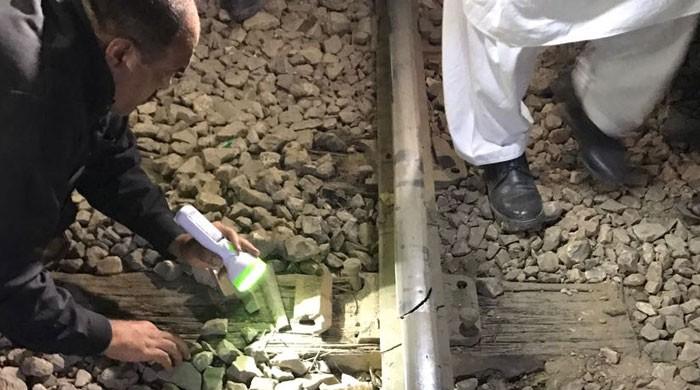 Two blasts damage rail track in Sindh, briefly delay trains