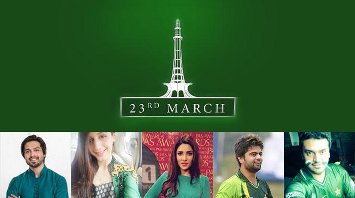 Celebrities, cricketers celebrate Pakistan Day online