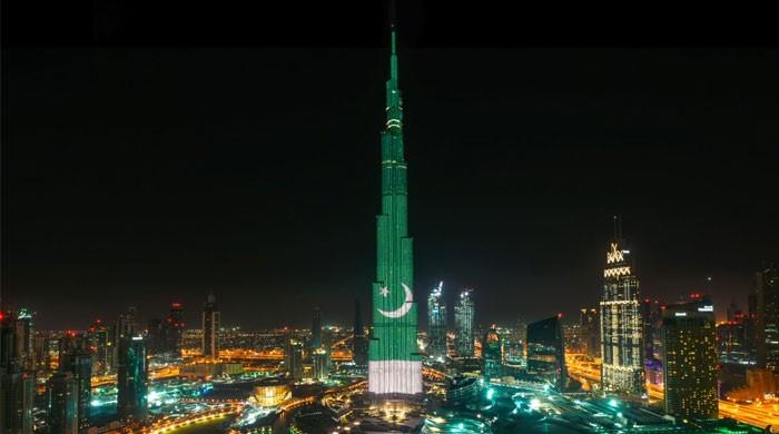 Dubai's Burj Khalifa goes green on Pakistan Day