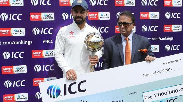 Kohli awarded Test mace as India finish at top, Pakistan at No. 6