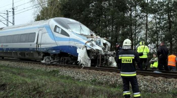 18 hurt as train ploughs into lorry in Poland