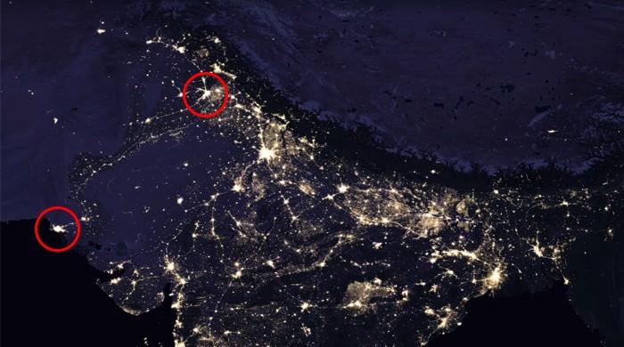 Karachi, Lahore brightest in Pakistan on NASA’s new nighttime map