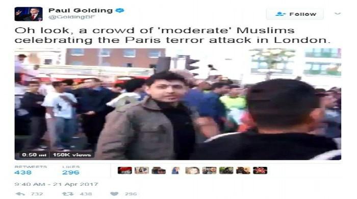 Far-right UK politician posts fake video claiming Pakistani cricket fans were celebrating Paris attack