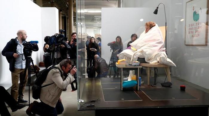 After three weeks, French artist succeeds in hatching eggs