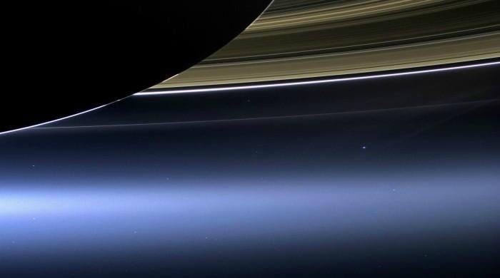 WATCH: NASA reveals stunning image of Earth through Saturn's rings