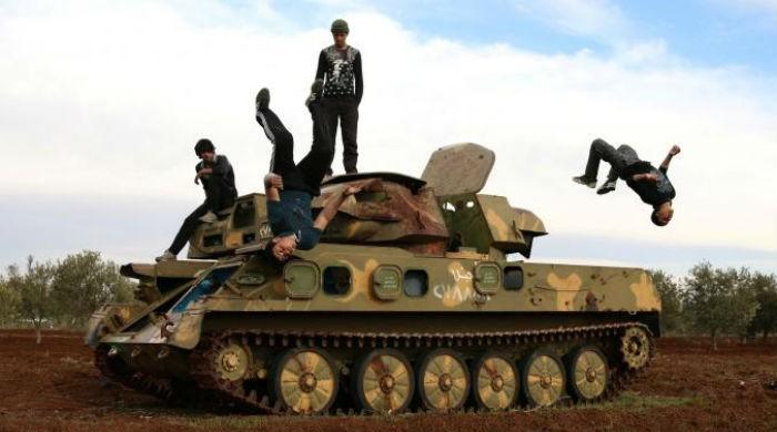 'When I jump from a high place I feel free': Syrian youth find freedom in Parkour